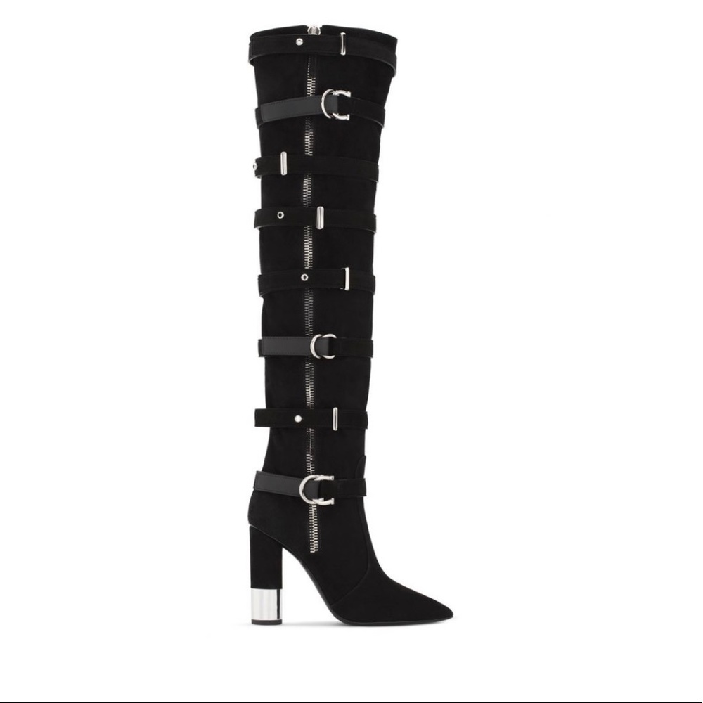 Giuseppe Zanotti black Constance buckle womens boot